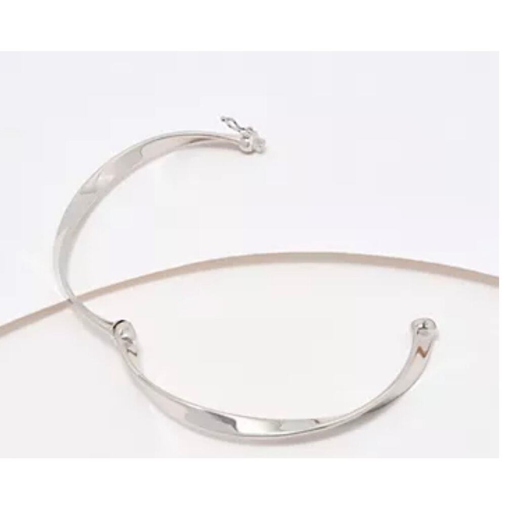 Christian James by Scott Grimes Sterling Silver Polished Ripple Bangle, 13.0g - Picture 3 of 7